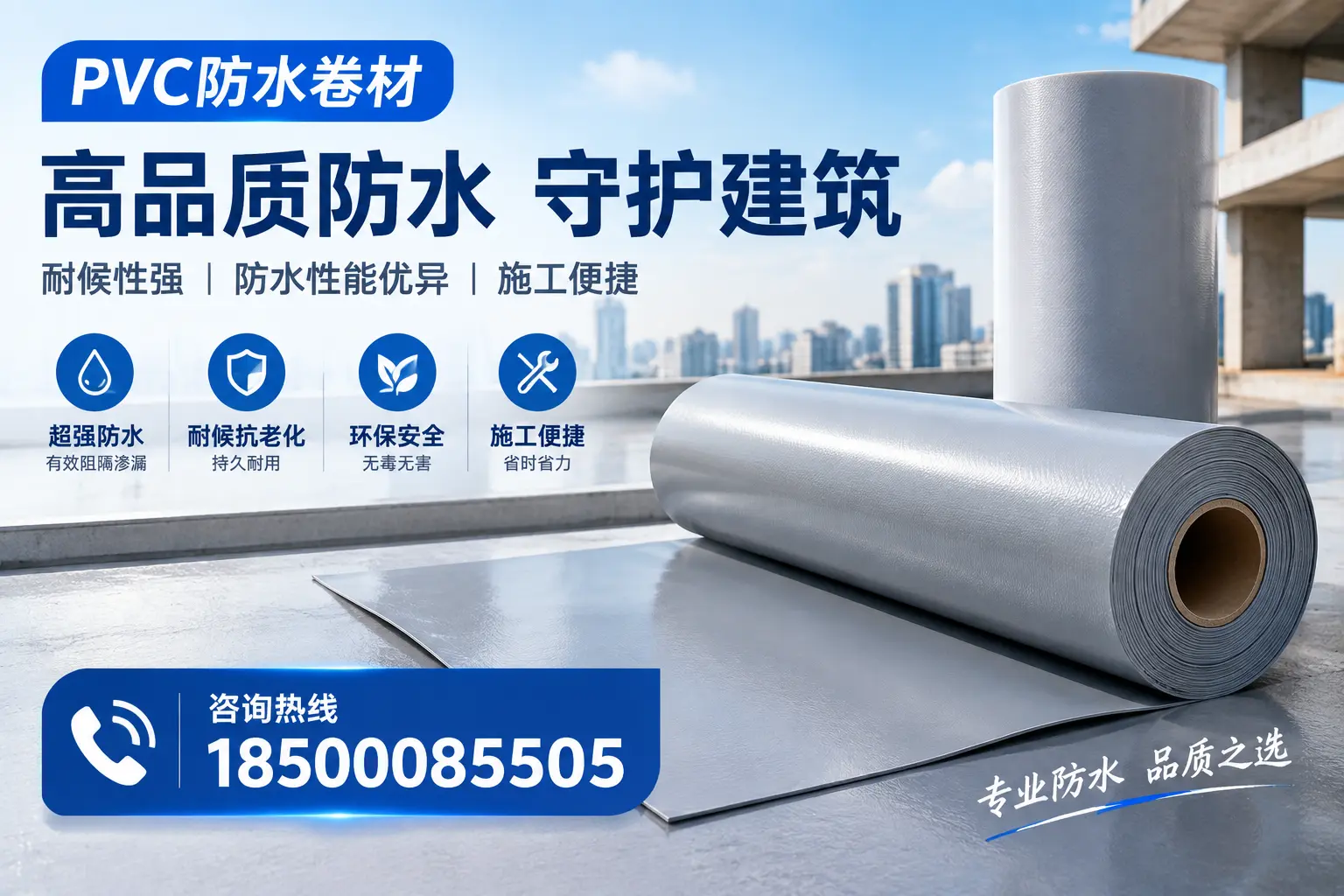 PVC防水卷材的防水效果评测，适合濮阳的科学依据